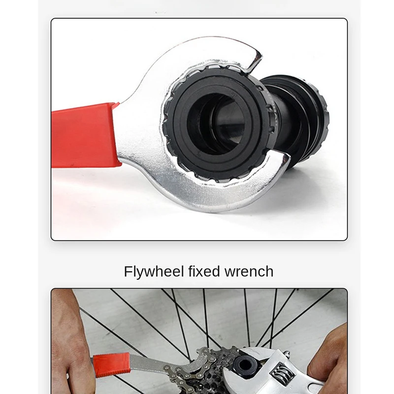 Llave de reparación de cadena de bicicleta multifuncional 3 en 1, llave de extracción de rueda libre para herramientas de Reparación de bicicletas de montaña y carretera, removedor de soporte - imagen 5