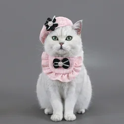 Conjunto gorro y bandana de lana para perros y gatos – Ropa de invierno