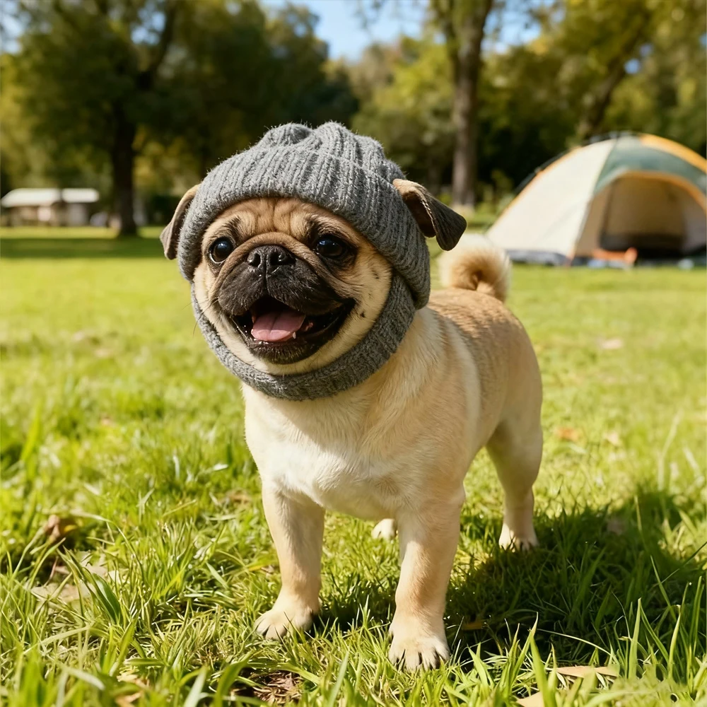 Gorro de punto para perro maltés – Protege orejas del frío en invierno - imagen 4