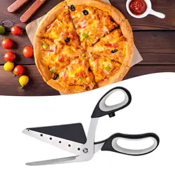 Tijeras para pizza Premium 2 en 1, Durabilidad, Fácil de usar Práctico multiusos Corte de pizza Agarre ergonómico de acero inoxidable