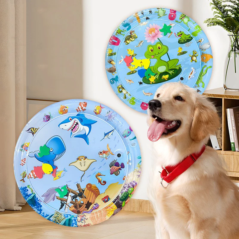 Nueva cama de agua para mascotas, almohadilla de hielo inflable de inyección de agua, nido de hielo grueso antiarañazos para verano, diversión para gatos, perros, Universal - imagen 2