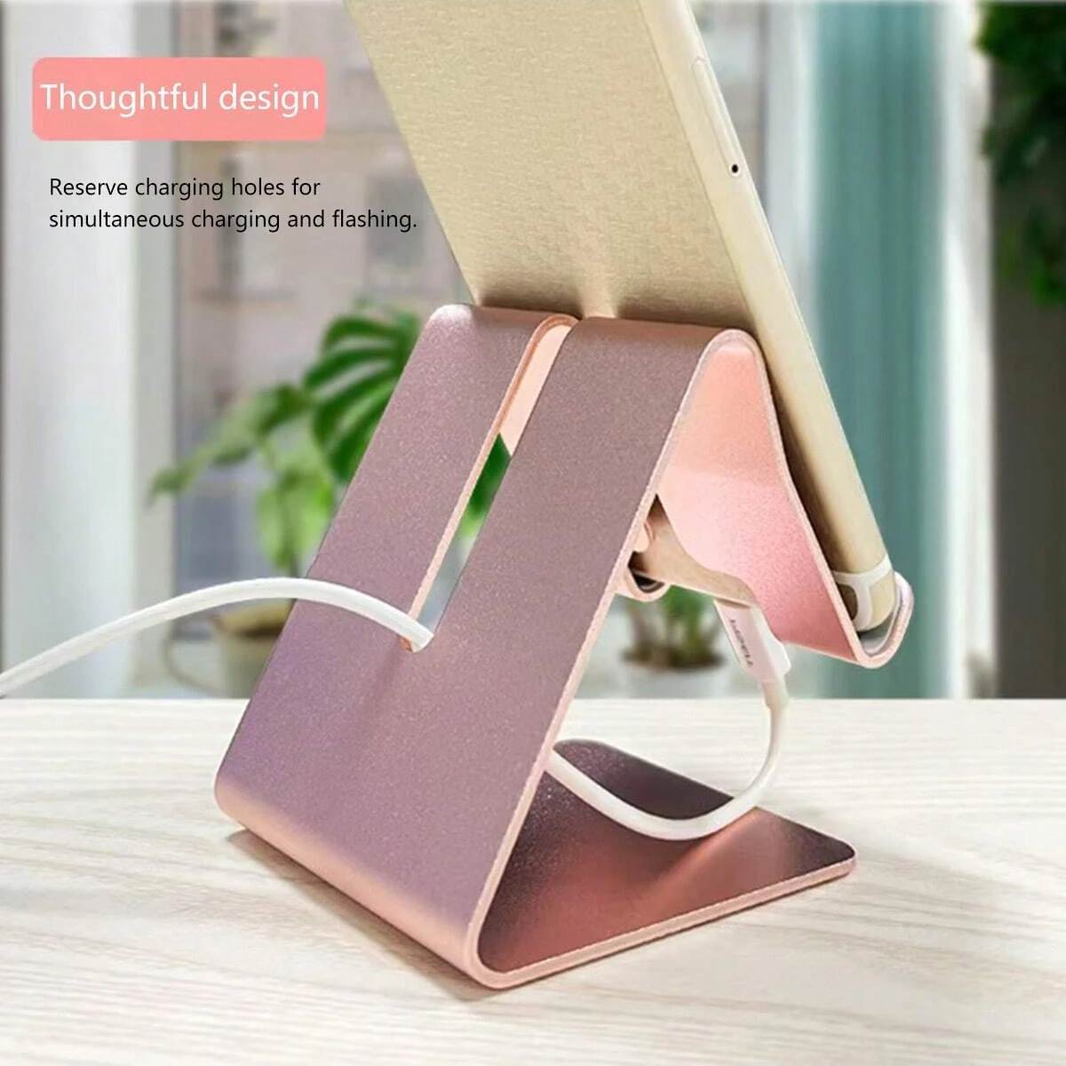 Soporte de escritorio metálico y minimalista para teléfono móvil - imagen 3