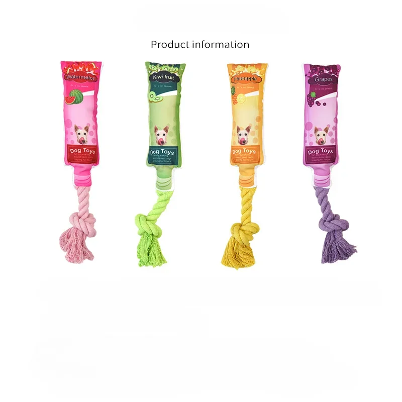 Juguete de sonido simulado de piña y sandía para perro, nudo resistente a la molienda de dientes, suministros para mascotas - imagen 4