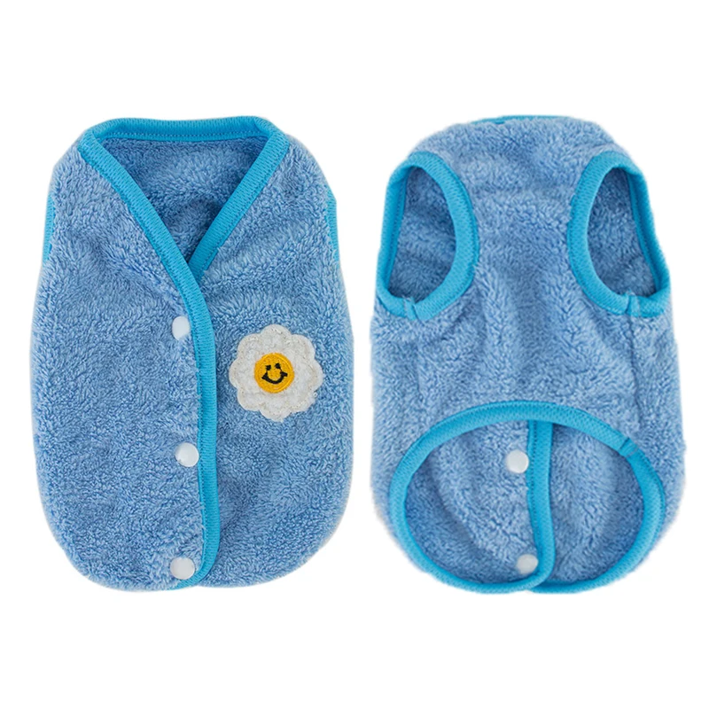 Ropa de lana suave para perros pequeños y medianos, chaleco cálido de invierno para cachorros y gatos, chaqueta para Chihuahua, chaleco Teddy Yorkie Shih Tzu - imagen 2