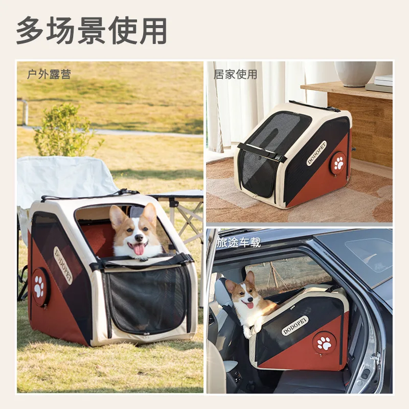 Transportín seguridad para coche – Transpirable y portátil para perros y gatos - imagen 2