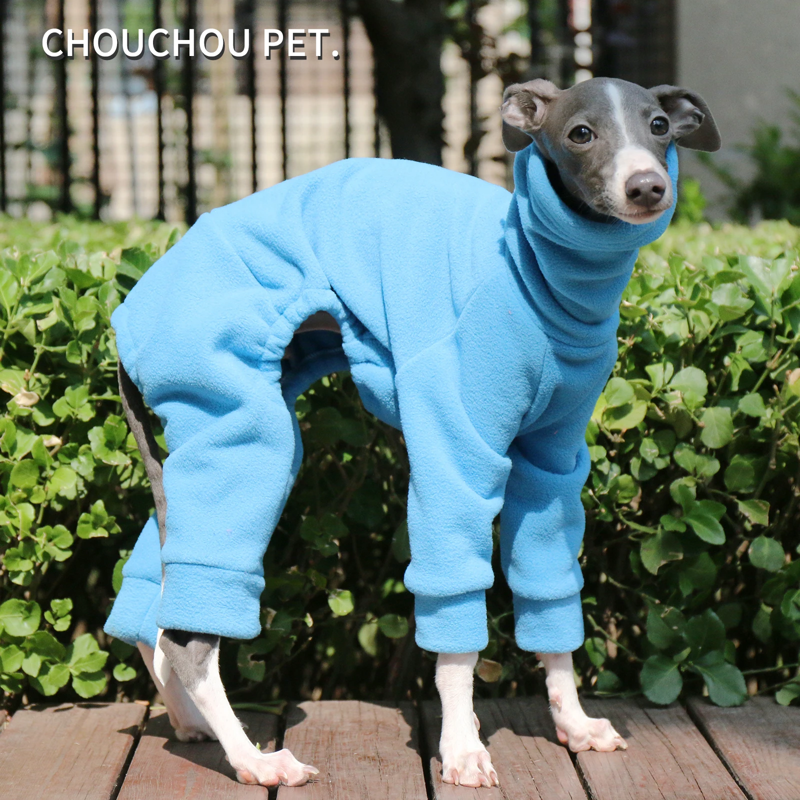 Pijamas Whippet, Mono para Perros Ancianos, Fácil de poner y Hecho a Orden en Polar Suave, Ropa de Galgo Italiano - imagen 5