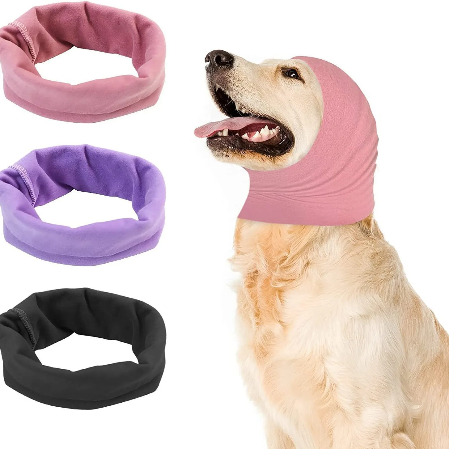 Orejeras para el cuidado de perros, orejeras suaves y cálidas a prueba de ruido, cubierta para las orejas para mascotas a prueba de viento, sombrero de tela, funda para la cabeza de baño, accesorios para perros