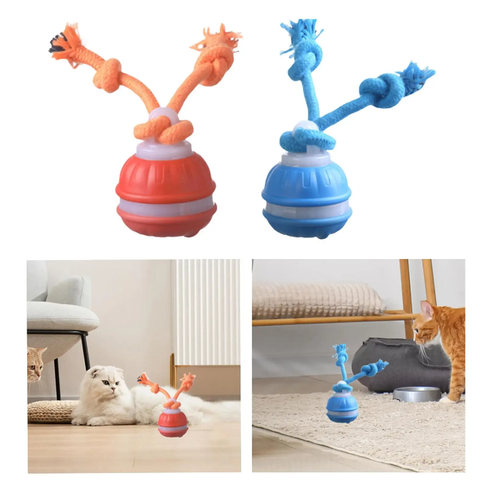 Cat Interactive Toy Ball Smart Lightweight Cat Teaser Ball for Kitten Kitty