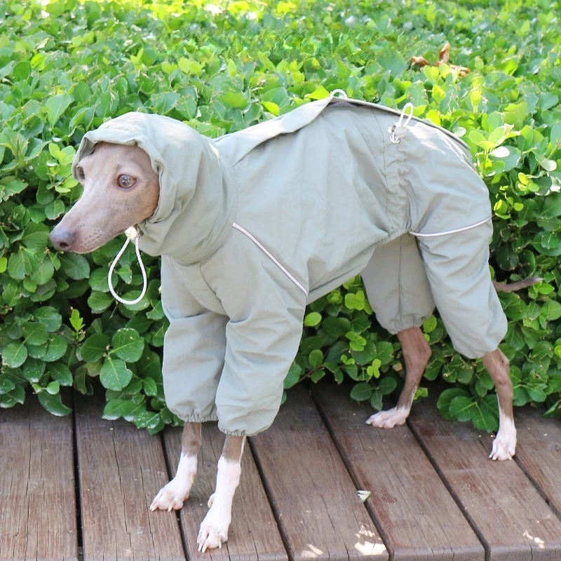 Abrigo para perro de cuatro patas con cuello alto, mono para perro, ropa cálida para mascotas para perros pequeños y medianos, traje de invierno para exteriores con galgo italiano