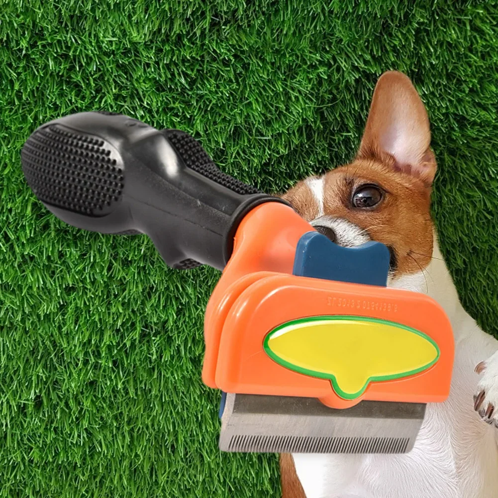 Cepillo para el cuidado de mascotas, peine para gatos, rastrillo para quitar el pelo de mascotas, herramienta de cuidado del pelo, cepillo para recortar la piel de mascotas - imagen 4