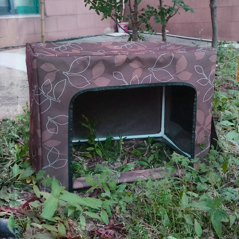 Casa de alimentación al aire libre para gatos callejeros, dosel para alimentación, casa nido para gatos al aire libre, refugio para la lluvia - imagen 3