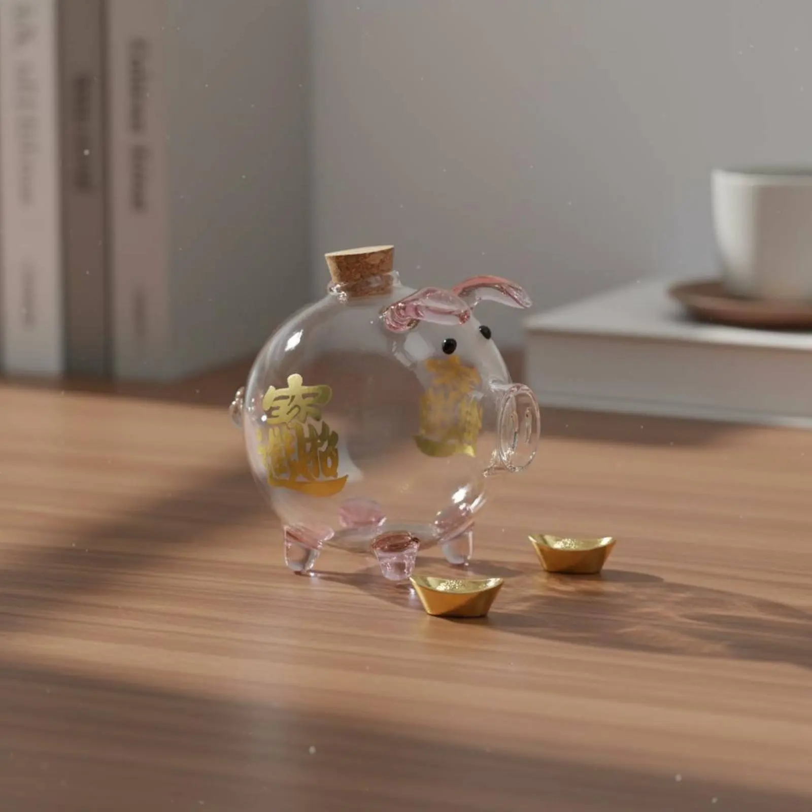 Hucha de cristal decorativa – Tarro de ahorros transparente para casa - imagen 3