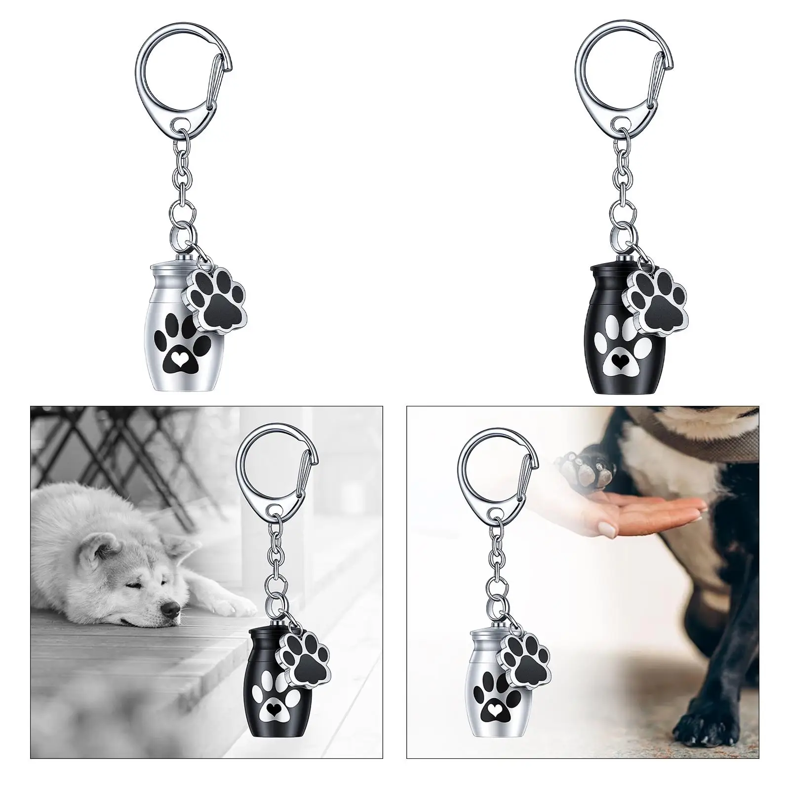 Aluminium Alloy Keychain Pet Urn Keep Precious Memories Lightweight for Funeral Memorials Pet Urn for Kitten Rabbit
