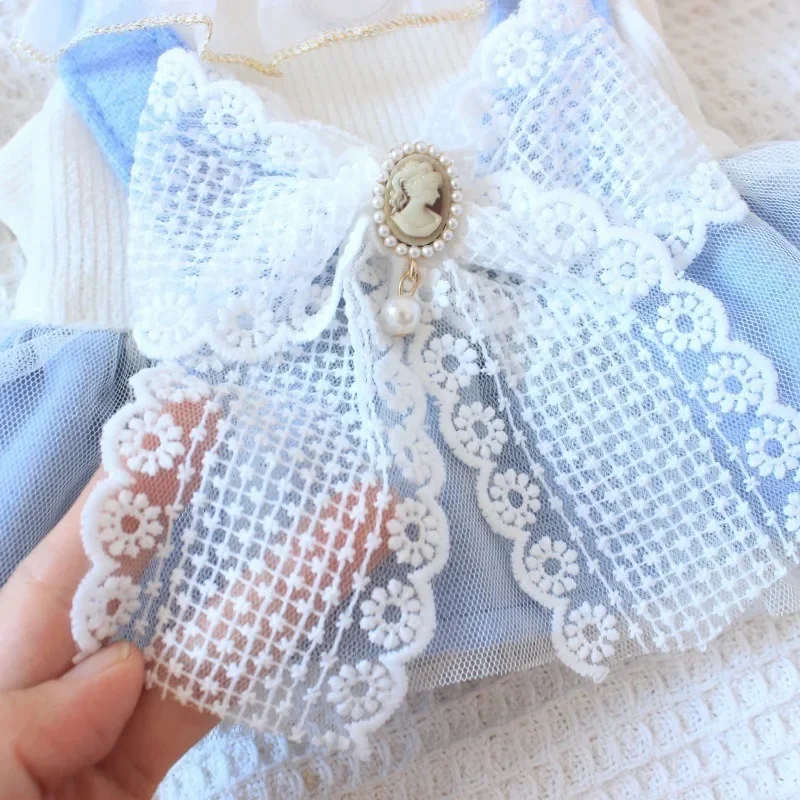 Perro invierno perro vestido de princesa hebilla de tracción ropa para perros para perros pequeños Teddy vestido con tirantes falda abrigo para perros ropa para perros - imagen 2