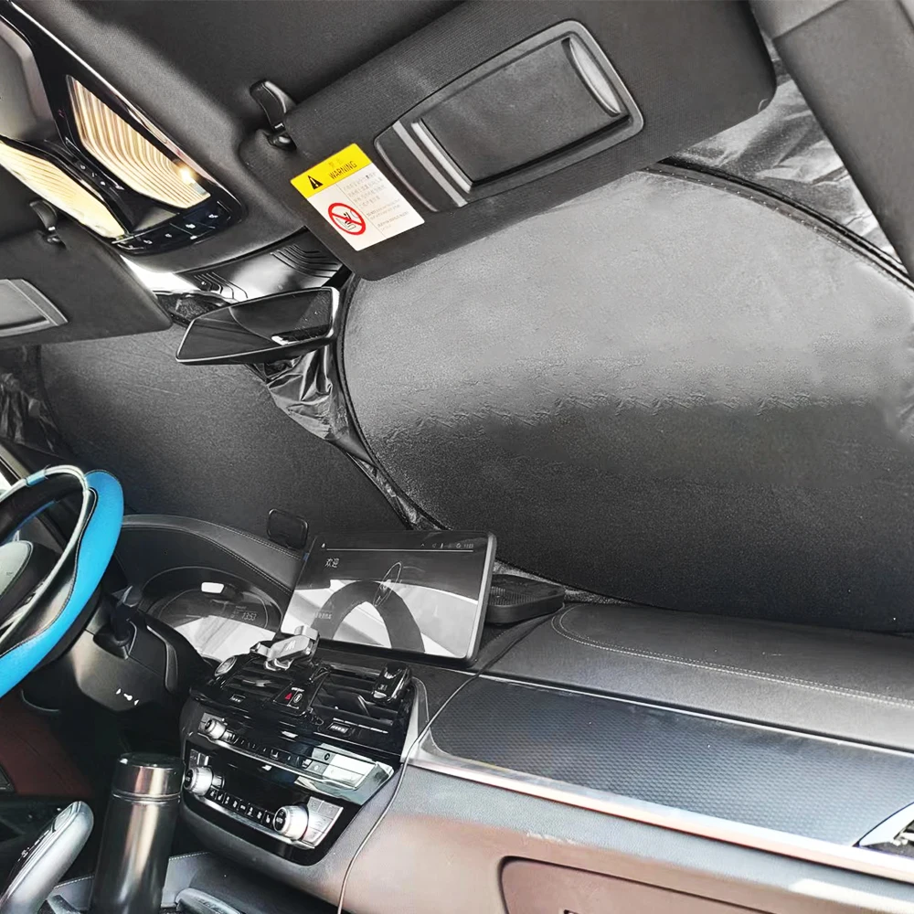 Parasol para parabrisas de coche, Protector de parasol para ventana delantera para rayos UV y calor solar - imagen 5