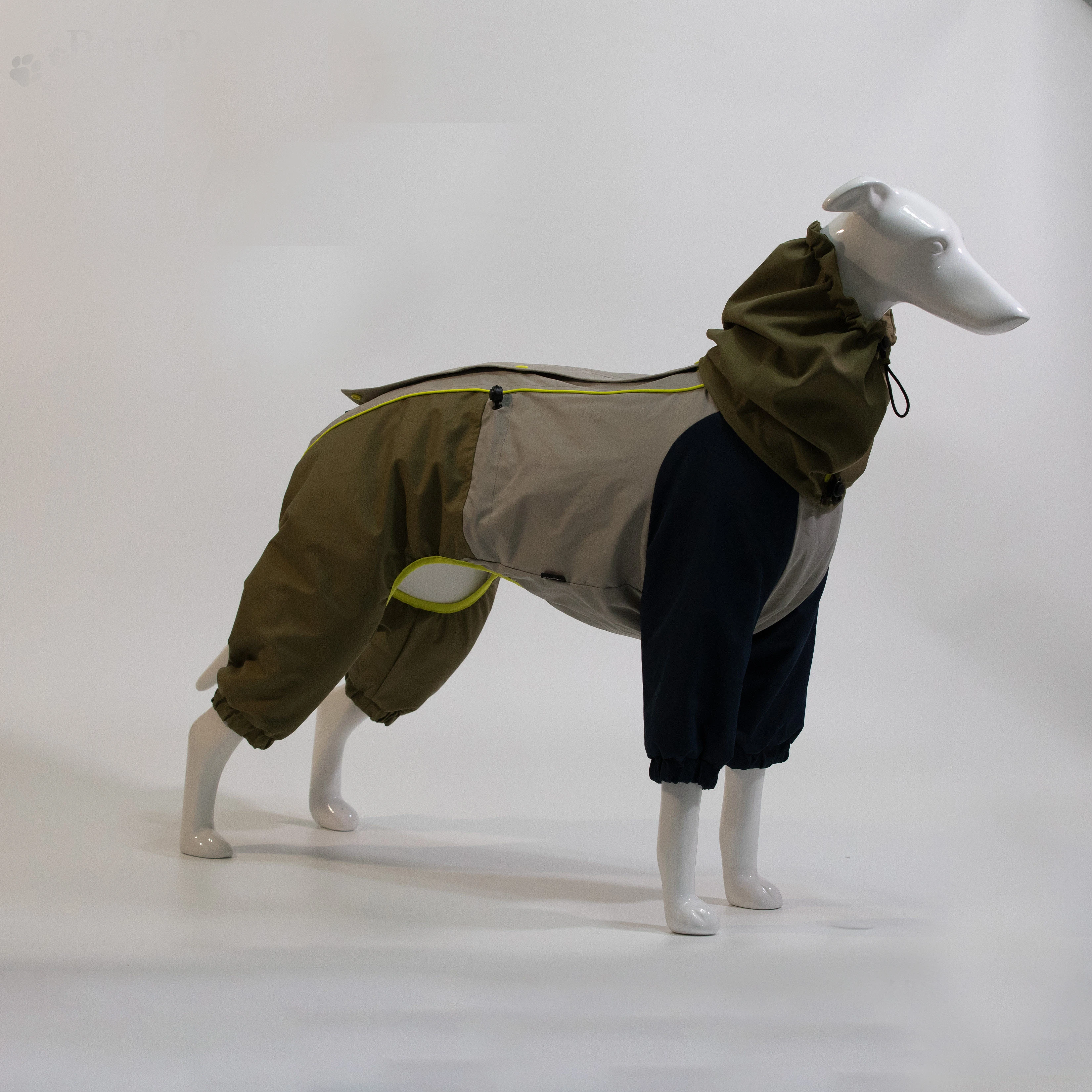 Chubasquero impermeable para perros con cuello alto - Abrigo Whippet - imagen 4