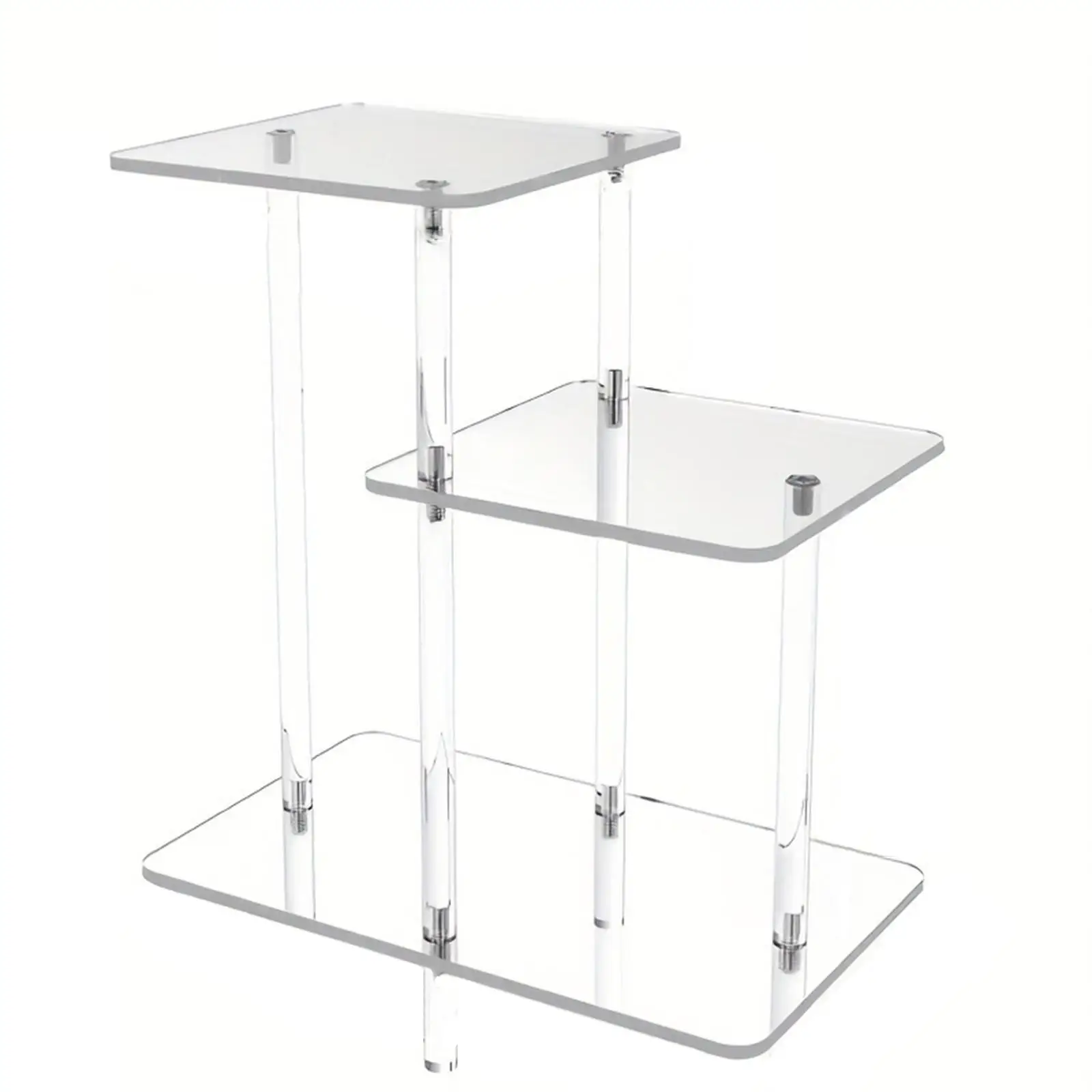 Mesa auxiliar acrílica, organizador multifuncional, cómoda mesita de noche, decoración del hogar, mesa auxiliar para baño, dormitorio, sala de estudio - imagen 2