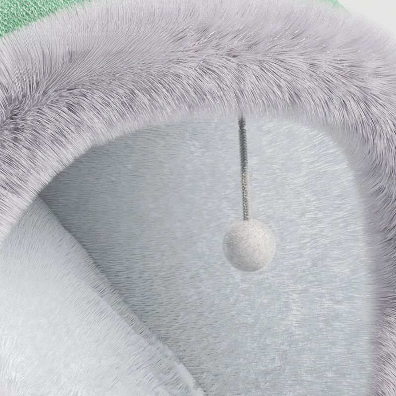 Cama calefactora para gatos, cama cálida para gatos de invierno, semicerrada, suave, portátil, antideslizante, resistente al desgaste, a prueba de viento, casa para mascotas interior - imagen 3