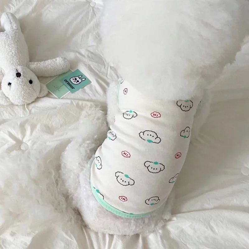 Ins-Camiseta bonita de verano para mascotas, chaleco para mascotas, gato, Schnauzer fino, cachorro, ropa transpirable sin mangas para perros, camiseta, ropa de verano para mascotas - imagen 2