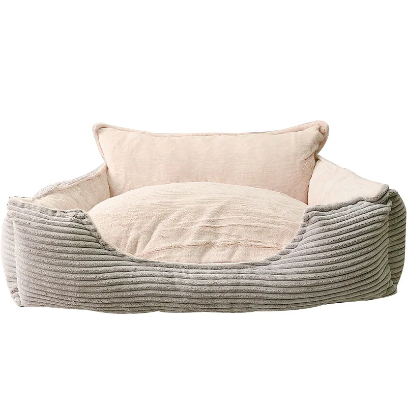 Perrera de pana extraíble y lavable, nido cálido para gatos, especial para dormir, nido cálido y esponjoso, Universal en todas las estaciones en invierno - imagen 4