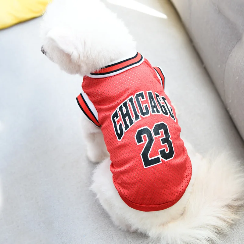 XS-5XL de malla transpirable para perros, camiseta de baloncesto, ropa para perros pequeños, medianos y grandes, chaleco fresco para cachorros, camiseta para Chihuahua Yorkies - imagen 4