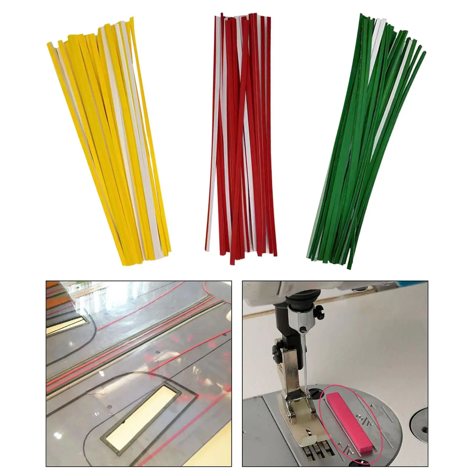 100 Uds plantilla de ropa tiras de esponja consumibles para máquinas de coser industriales cinta de esponja autoadhesiva Flexible de 11 pulgadas de largo - imagen 4