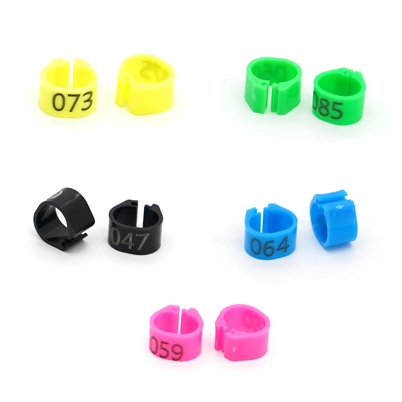 ใหม่100ชิ้นแหวนขาของนกพิราบสายคล้องนกพิราบคลิปหนีบนกแก้วพลาสติกขนาด8มม. อุปกรณ์ฝึกนกพิราบอุปกรณ์ฝึกนก - imagen 3