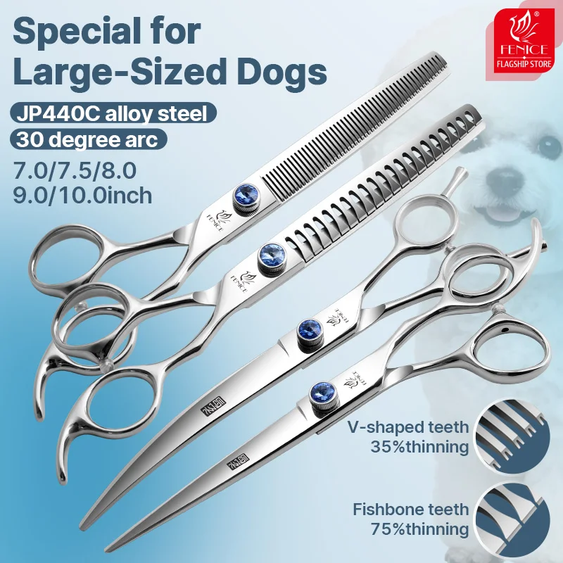 Tijeras de peluquería profesional para perros – Curvas y rectas
