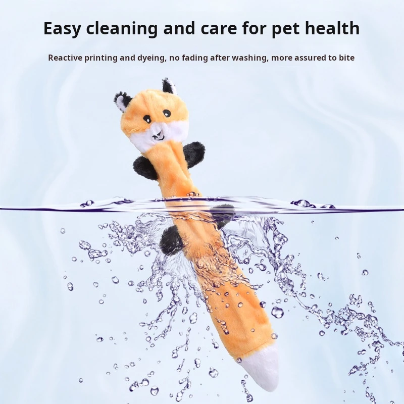 Suministros para cachorros, juguete para masticar de felpa para perros, ardilla, resistente a mordeduras, sonido interactivo, juguetes indestructibles para perros, sonajeros suaves - imagen 3