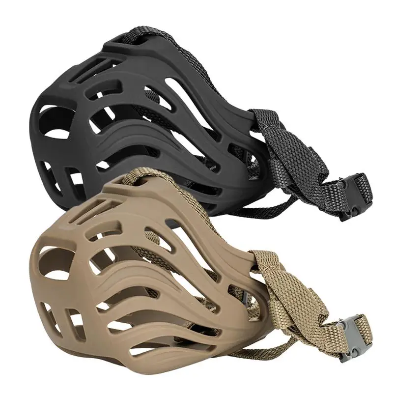 Bozal reflectante ajustable para perro, cesta acolchada suave, antimordedura, malla de aire para masticar y lamer, bozal para perro bebedero, negro - imagen 5