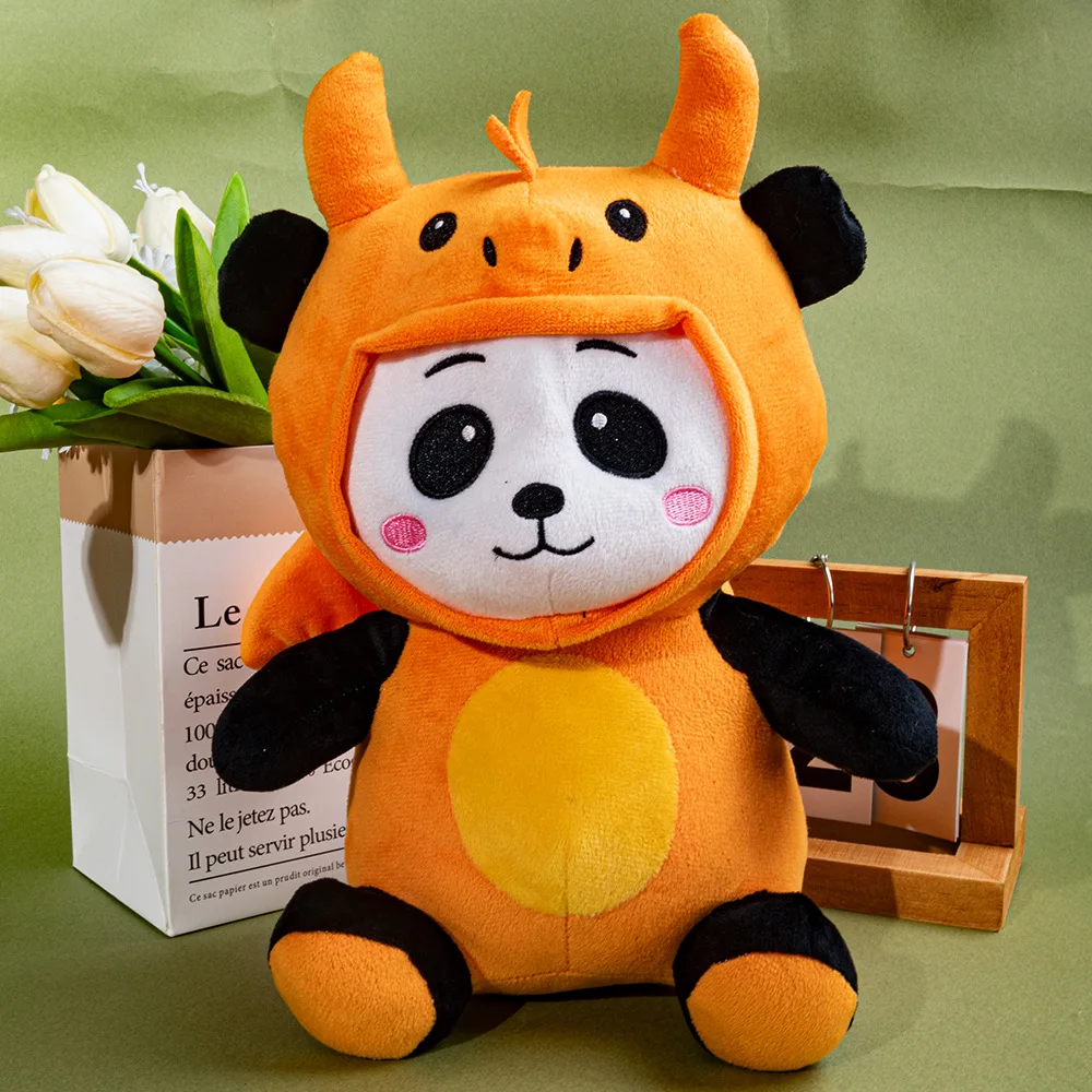 Dinosaurio Panda mascota juguetes de peluche interactivos compañero muñecas para perros resistente a mordeduras juguetes para masticar suaves cachorro juguete para aliviar la dentición