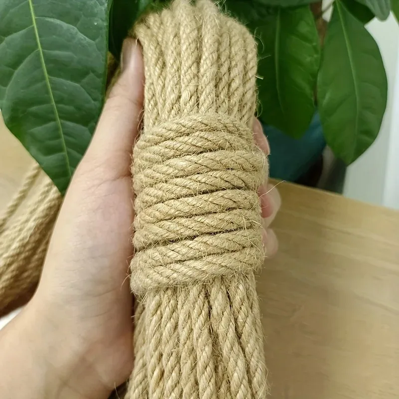 10/20/50M 6MM cuerda rascador para gatos DIY cuerda de Sisal Natural juguete gato pata garra muebles Protector árbol torre escalada marco vinculante - imagen 2