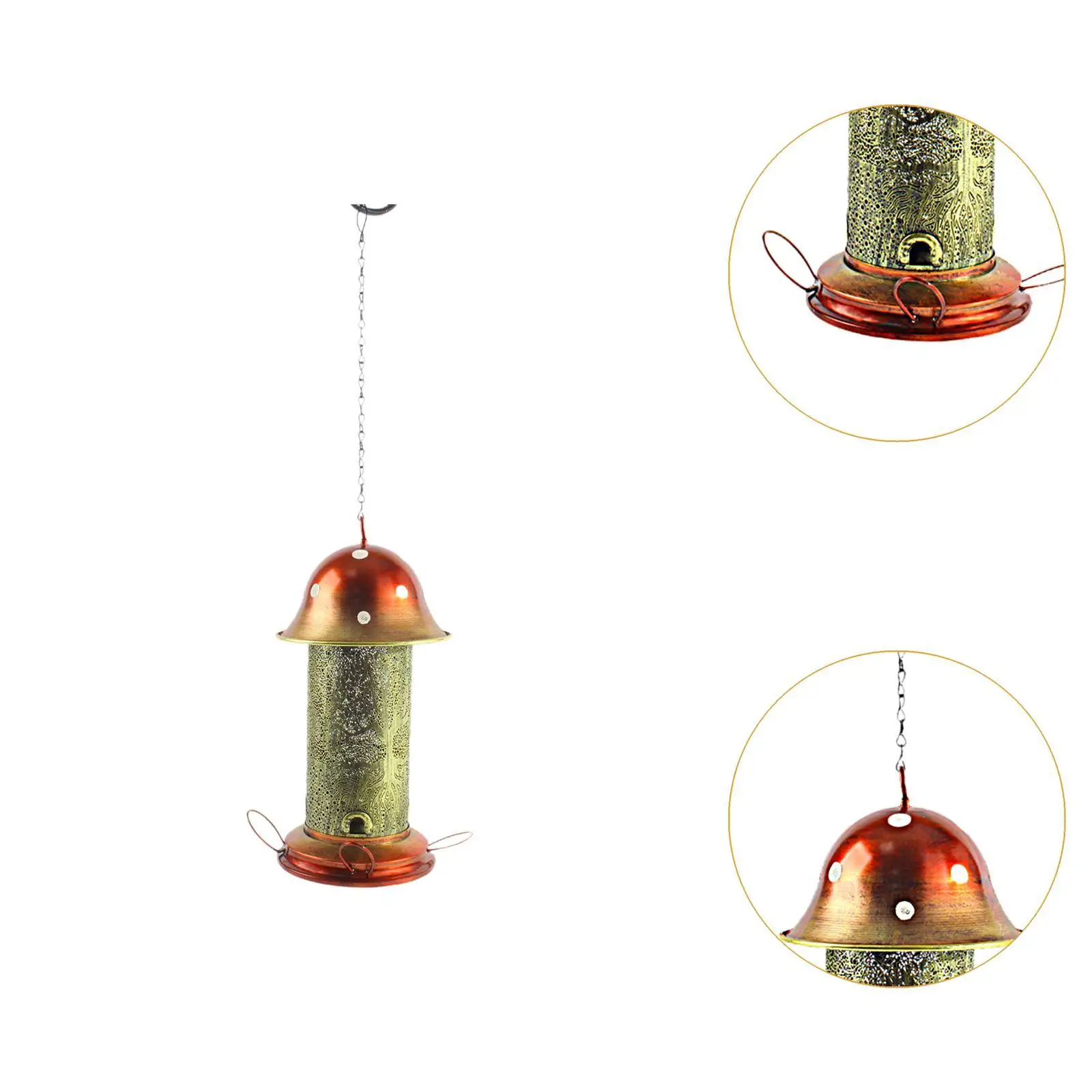 Hanging Bird Feeder Weather Resistant Garden Ornament for Outside Lawn Patio