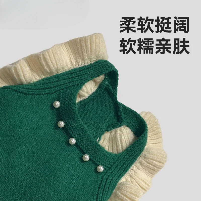 Falda de princesa de otoño/invierno para mascotas, ropa tejida para gatos, vestido de Navidad, bonito perro pequeño y mediano, Otoño/Invierno - imagen 2