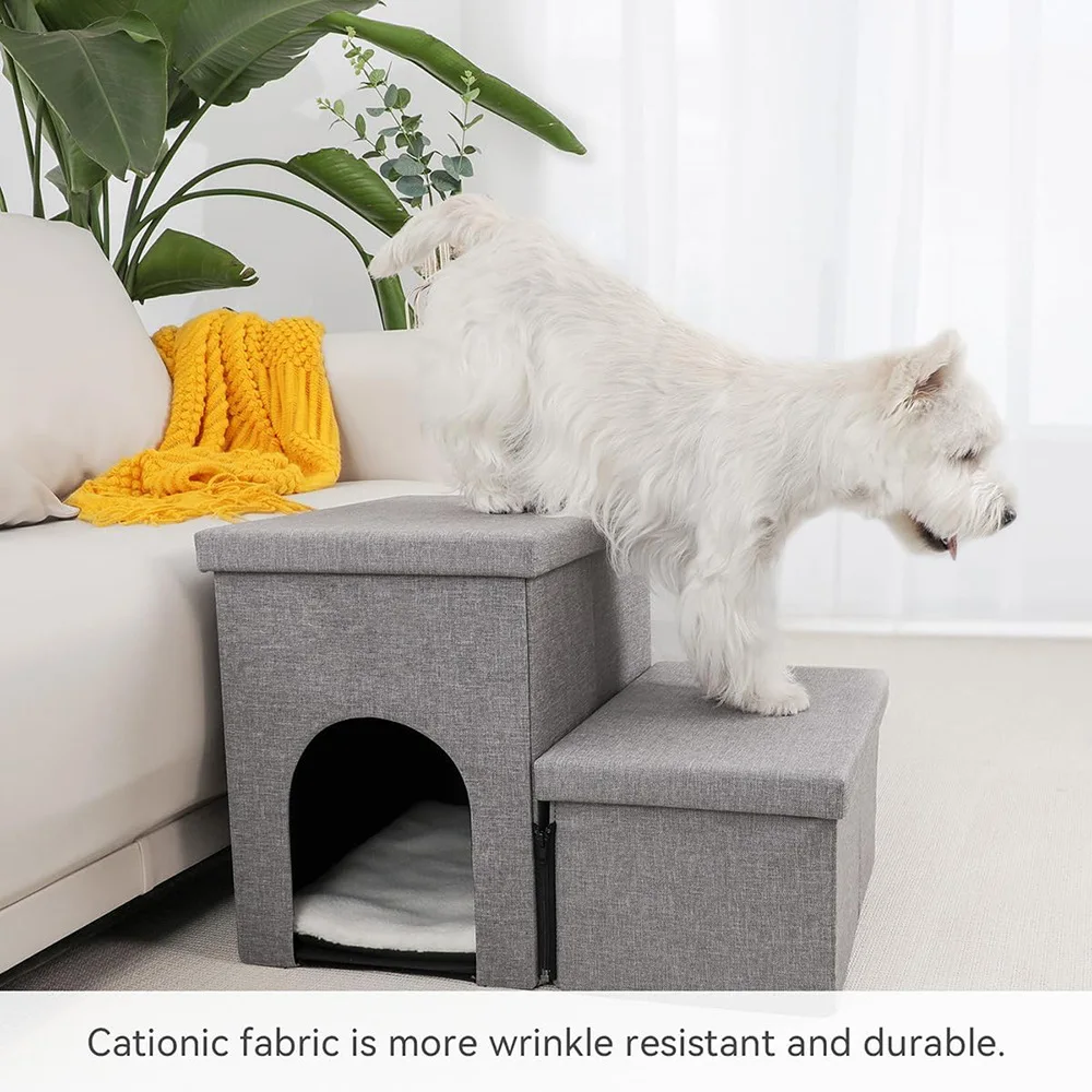 Escaleras plegables con cama para perros y gatos - imagen 2
