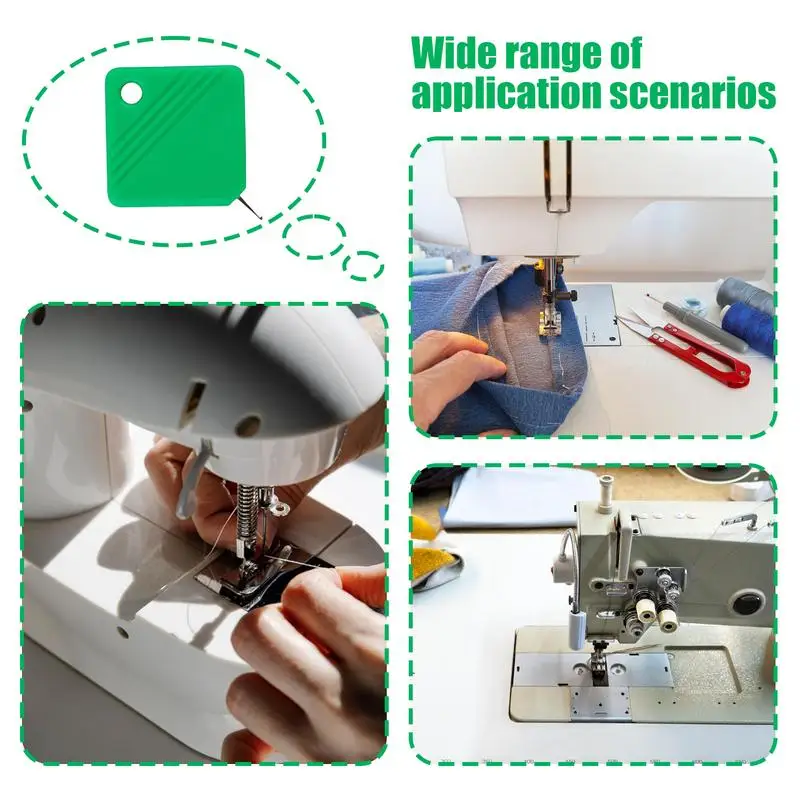 Enhebrador de aguja para coser a mano, herramienta con diseño de Punzón automático, Forma cuadrada, herramientas de costura para bordado - imagen 4