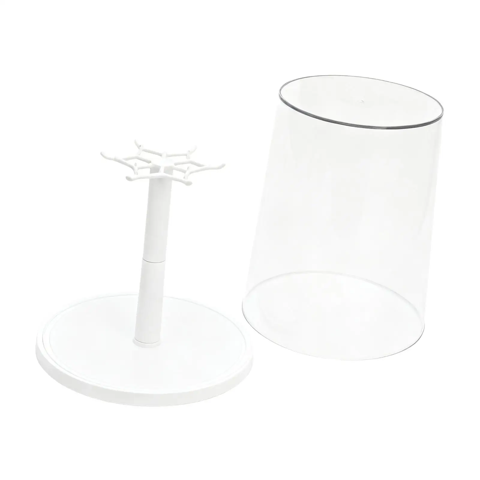 Vitrina transparente giratoria para muñecas, contenedor de exhibición redondo, ligero y elegante, escaparate de mesa transparente - imagen 4