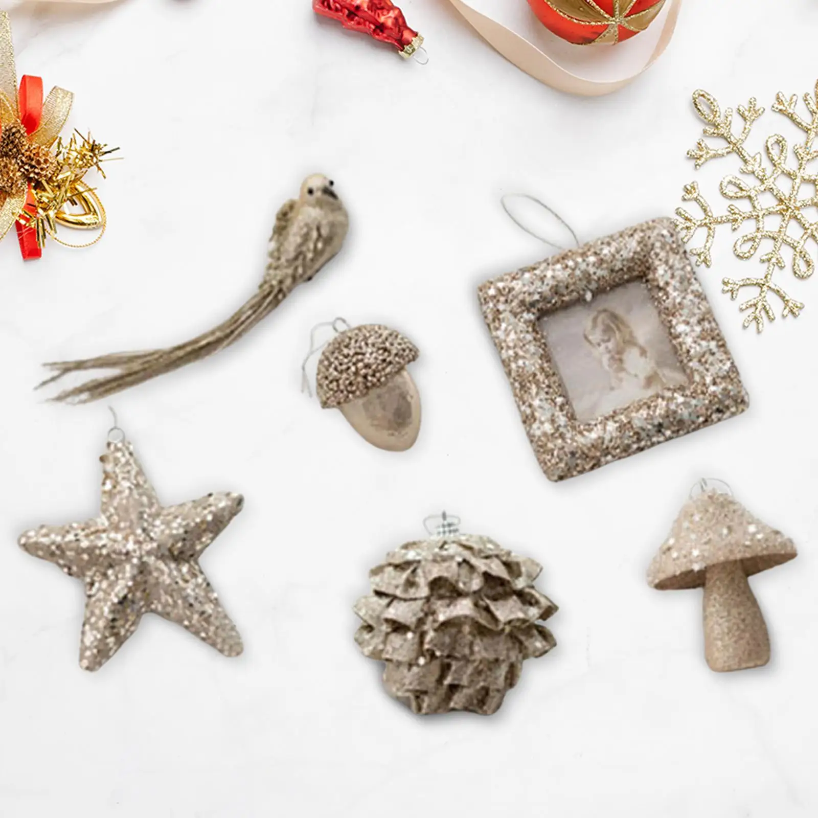 Christmas Tree Decorations Decorative Baubles Party Supplies Crafts DIY Christmas Ornaments for Engagement Valentine's Day