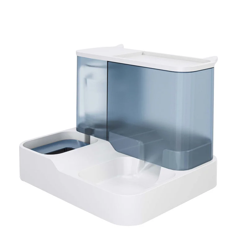 Alimentador automático para gatos, dispensador de agua de gran capacidad, cuenco de comida para gatos, contenedor de comida de separación seca y húmeda, bebedero para mascotas - imagen 4