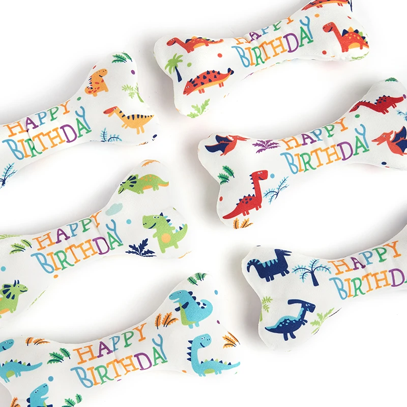 Juguetes interactivos resistentes a las mordeduras de hueso para perros, juguetes para aliviar las emociones, sonido chirriante, masticar de felpa, vocalizar, regalo de cumpleaños - imagen 4