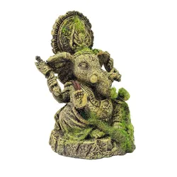 Figuras decorativas para acuario Buda y Ganesha en resina artesanal