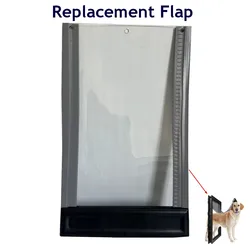 Puerta de mascota aislada para puertas – Resistente y antip_lluvia
