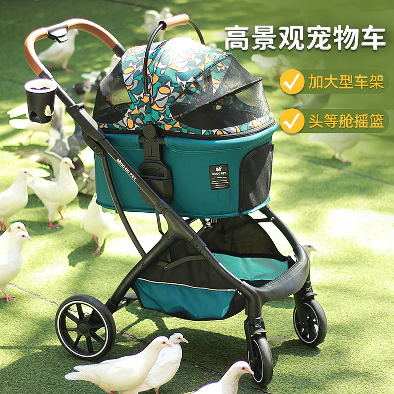 Cochecitos para mascotas Diseño portátil separado Conveniente elección para perros y gatos Productos para mascotas Carro para perros Cochecitos para gatos - imagen 2