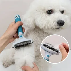 Cepillo quitapel pelo doble cara para gatos y perros – Acero inoxidable