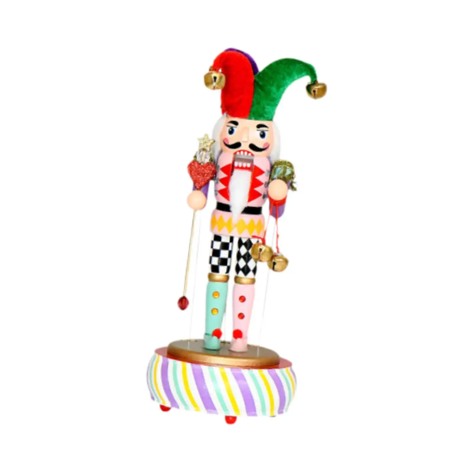 Clown Dancer Nutcracker Collectible Ornament Wooden Nutcracker Figurine Decoration for Holiday Desktop Christmas Gifts Friend Clown Dancer Nutcracker Collectible Ornament Wooden Nutcracker Figurine Decoration for Holiday Desktop Christmas Gifts Friend