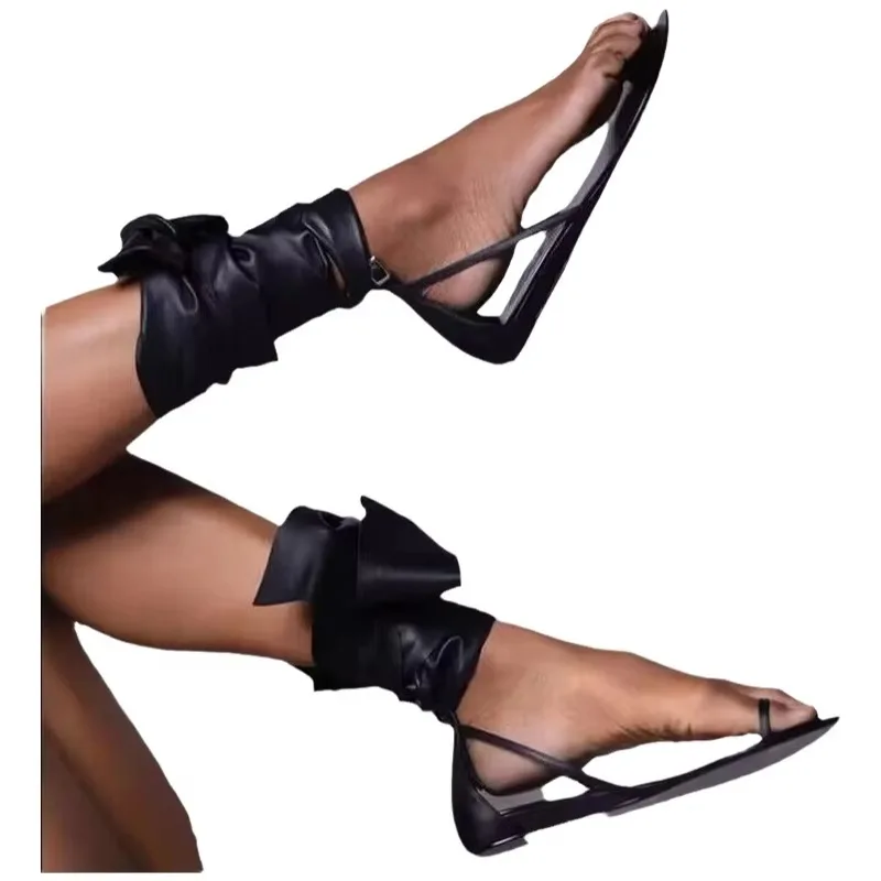 Sandalias planas terciopelo perros pequeños – Transpirables con lazo - imagen 5
