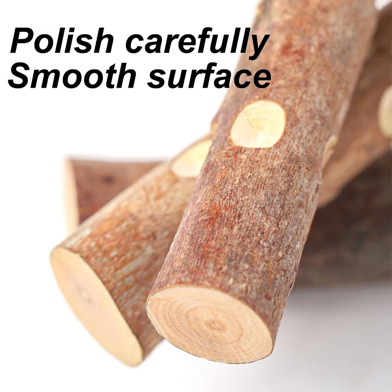 Barra de molienda de pico de garra de pájaro de madera, palo de pie, suministros para pájaros, accesorios para jaula, estación de loros, soporte de molienda, juguete, 15/20/30cm - imagen 5