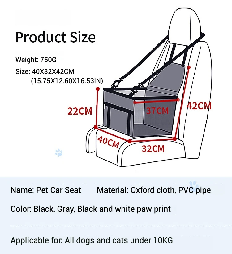 Asiento elevador impermeable para perros y gatos con correa seguridad - imagen 2
