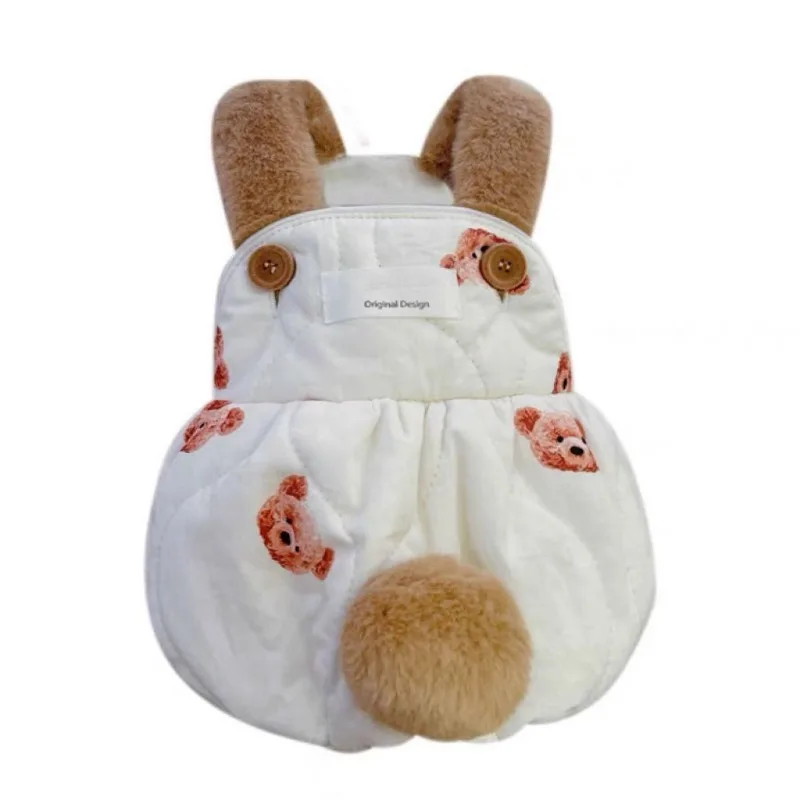 Abrigo para perro oso, chaqueta, ropa para mascotas, ropa para perros con estampado suave más grueso, chaleco de felpa, ropa cálida de invierno con dibujos animados para perros, Chihuahua - imagen 5