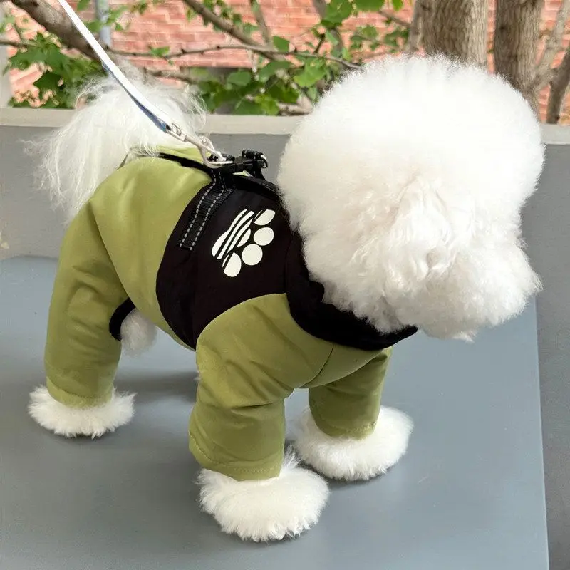 Chaqueta de invierno para perros de cuatro patas, abrigos impermeables para perros, mono para mascotas, calentador al aire libre, ropa de moda para perros, trajes para cachorros Chihuahua - imagen 5